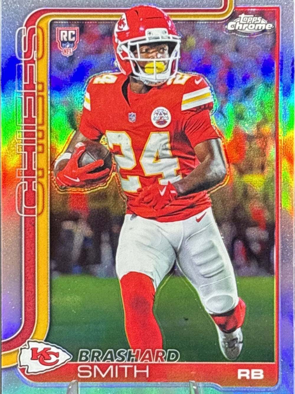 Topps Chrome Brashard Smith Chiefs Rookie Card Refractor